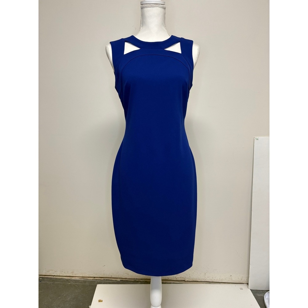 Calvin Klein, Royal Blue,‎ Sleeveless Sheath Dress, Woman's Size 4